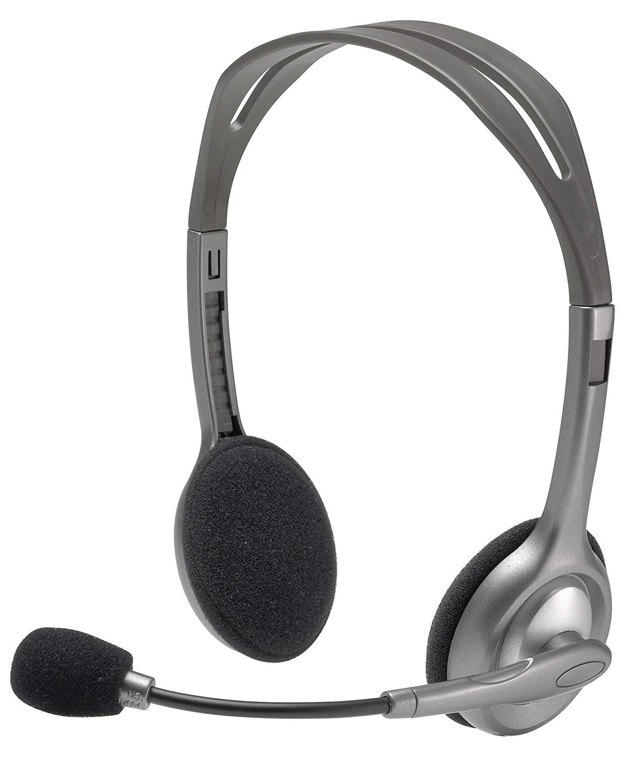 Logitech H110 Dual Pin Stereo Headset with Mic (Black, Grey, On the Ear) - Image 7