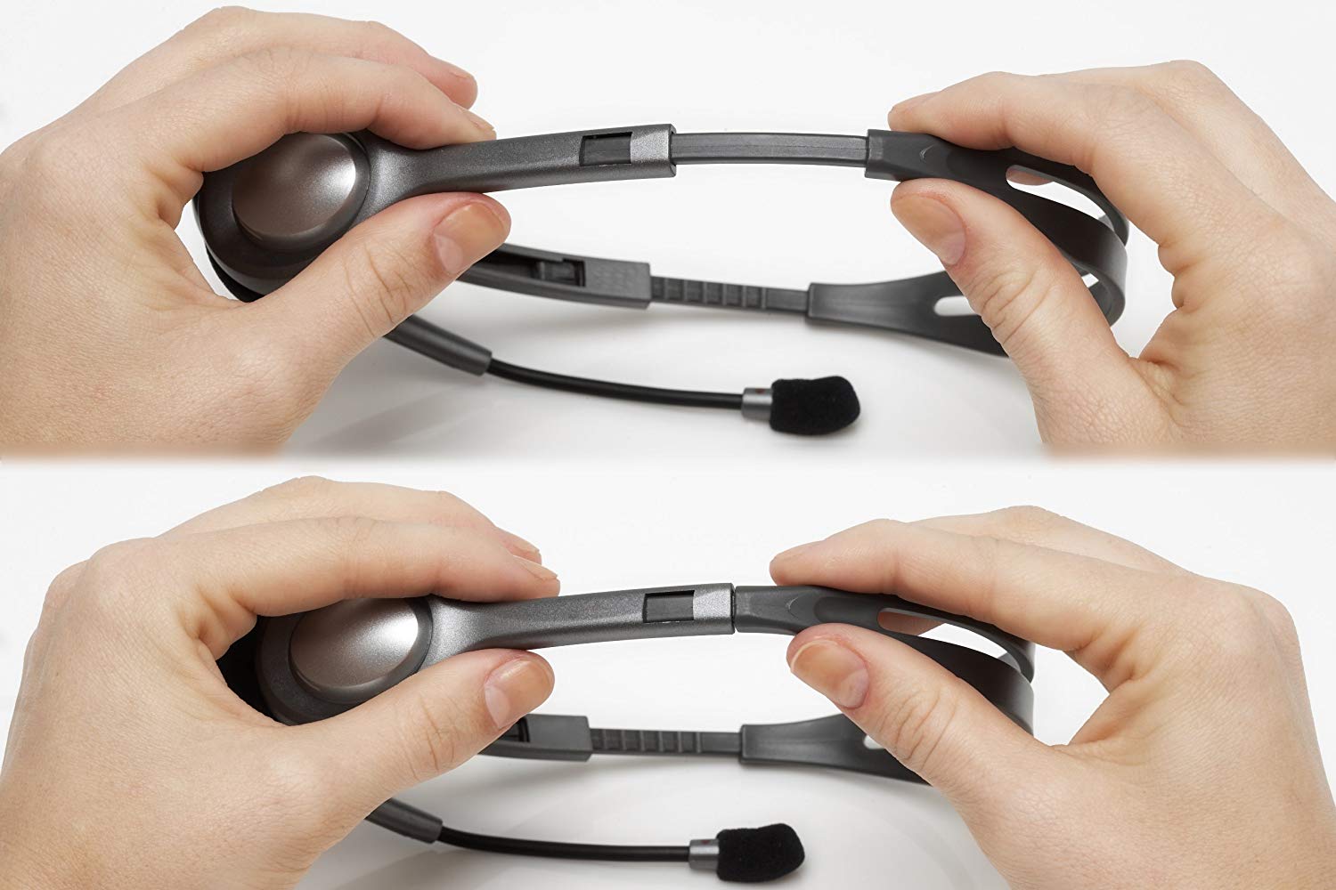 Logitech H110 Dual Pin Stereo Headset with Mic (Black, Grey, On the Ear) - Image 3