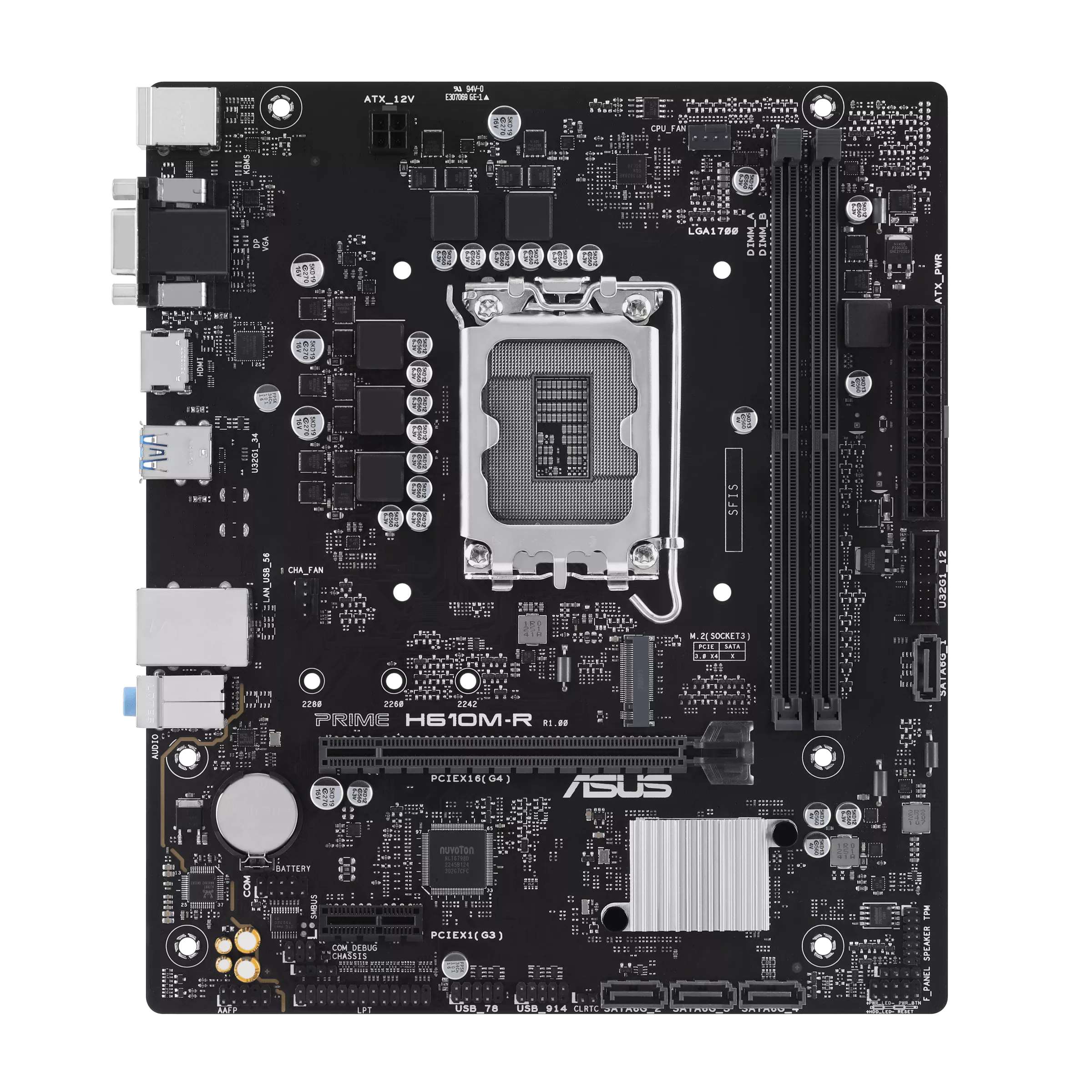 Asus PRIME H610M-R D4 Motherboard For Intel 14th, 13th & 12th Gen Processors - LGA1700 Socket - Image 3