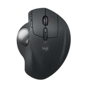 Logitech MX Ergo S Advanced Wireless Trackball Mouse, USB-C Rechargeable Wireless Ergonomic Mouse with Bluetooth and Encrypted Dongle, 6 Programmable Buttons, for PC/ Mac