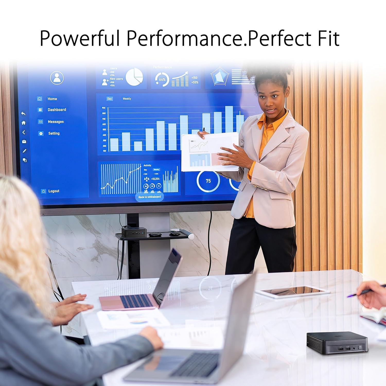 Asus Intel NUC 12 Pro Kit (RNUC12WSHI300000I) Barebone with Intel i3-1220P Processor, Support 64GB DDR4 3200Mhz Memory, 2.5GbE LAN, Wi-Fi 6E and Bluetooth 5.3, 2 x Thunderbolt 4, 2 X HDMI, 3.5mm Audio Jack - Image 3