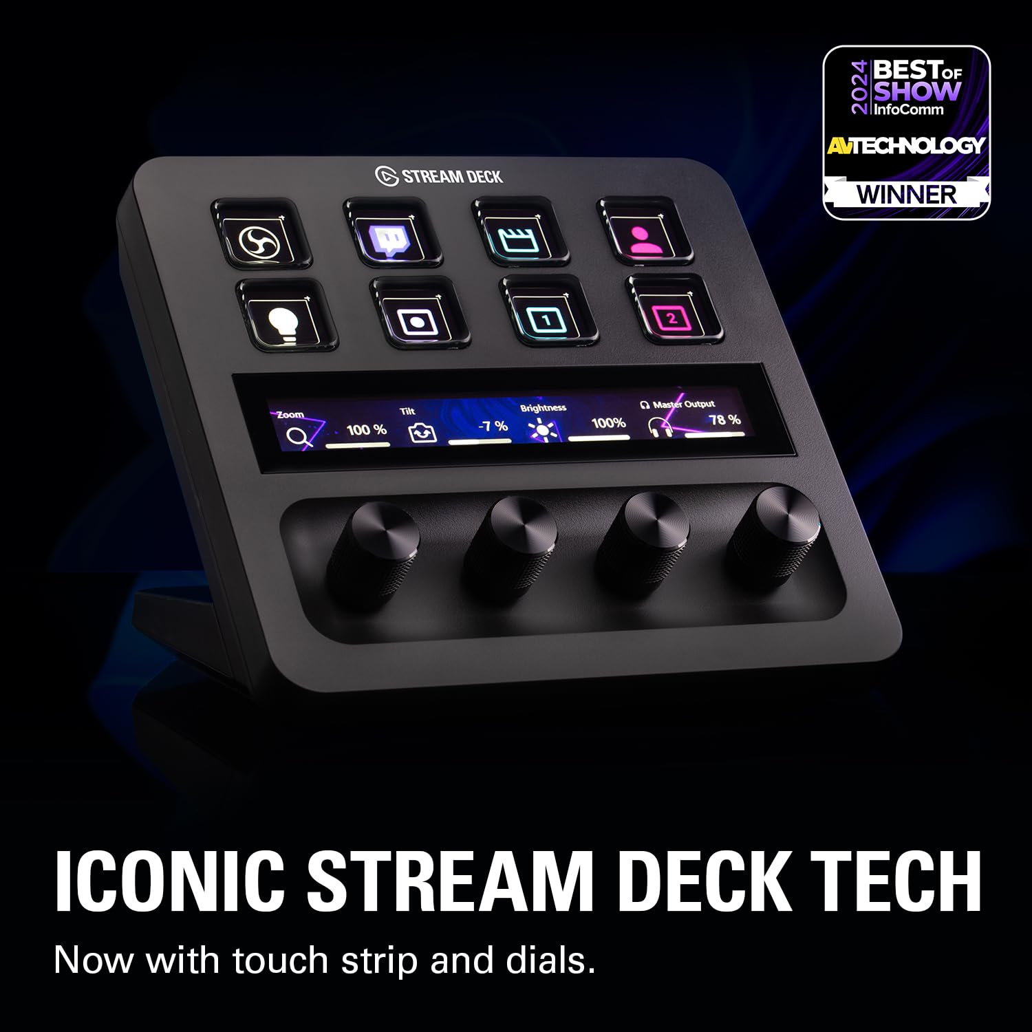 Elgato Stream Deck + Audio Mixer, Production Console And Studio Controller - For Content Creators, Streaming, Gaming, With Customisable Touch Strip Dials And LCD Keys, Works With Mac And PC, USB-A (Black) - Image 9