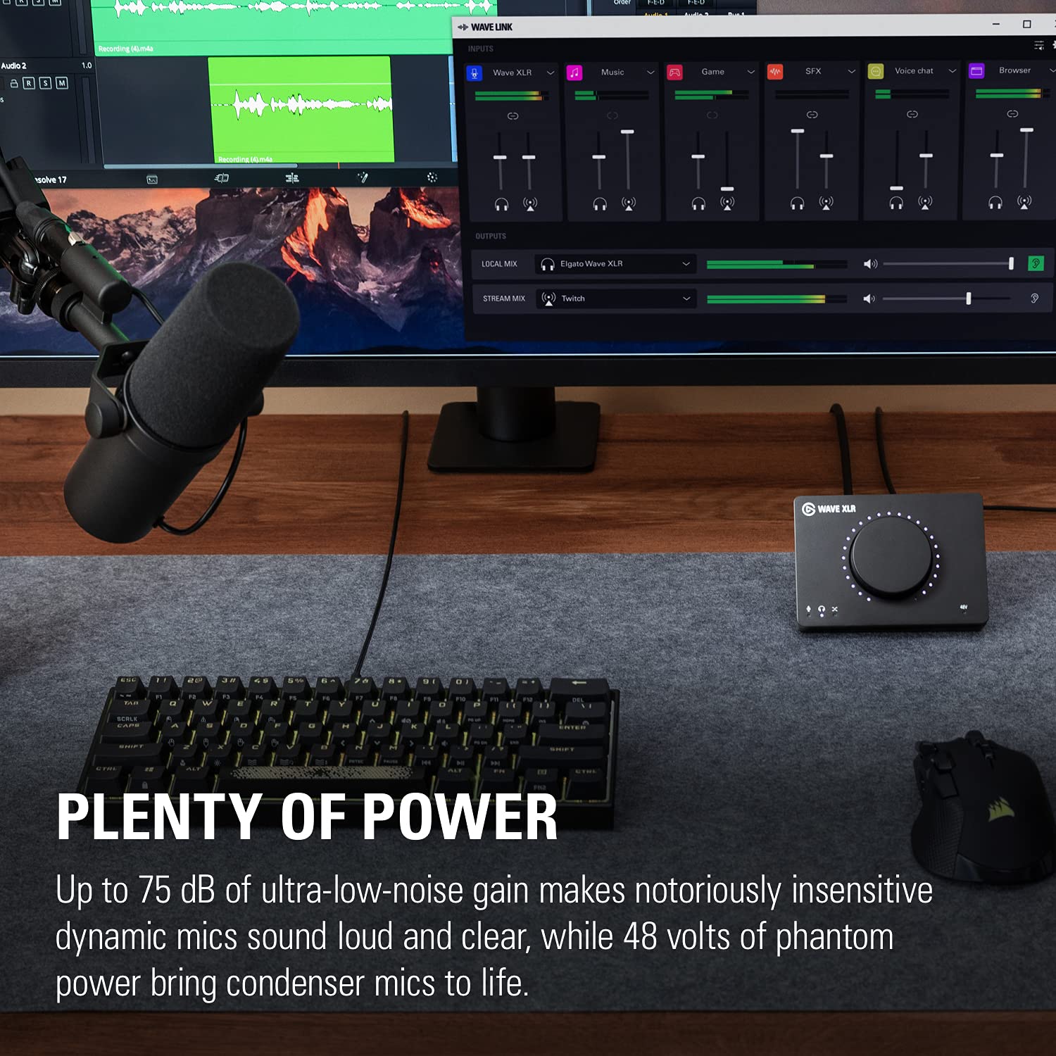 Elgato Wave XLR - Audio Mixer and 75 db Preamp for XLR Mic to USB-C, Control Interface with 48V Phantom Power, Tap-to-Mute, Digital Mixing Software for Streaming, Recording, Podcasting on Mac and PC - Image 9