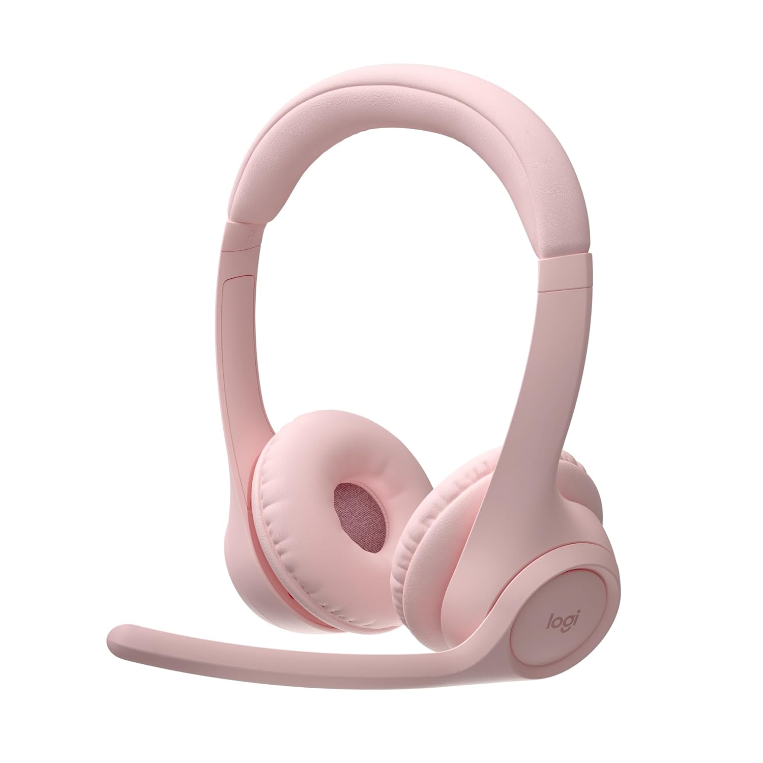 Logitech Zone 300 Wireless Bluetooth Over Ear Headset with Noise-Cancelling Microphone, Compatible with Windows, Mac, Chrome, Linux, iOS,iPados, Android - Rose