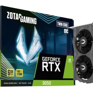 Zotac Gaming GeForce RTX 3050 6GB Twin Edge OC GDDR6 128-Bit Dual Fan Graphics Card (ZT-A30510H-10L)