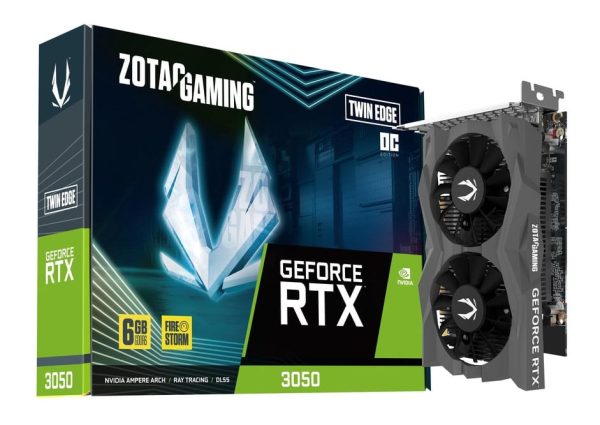 Zotac Gaming GeForce RTX 3050 6GB Twin Edge OC GDDR6 128-Bit Dual Fan Graphics Card (ZT-A30510H-10L)