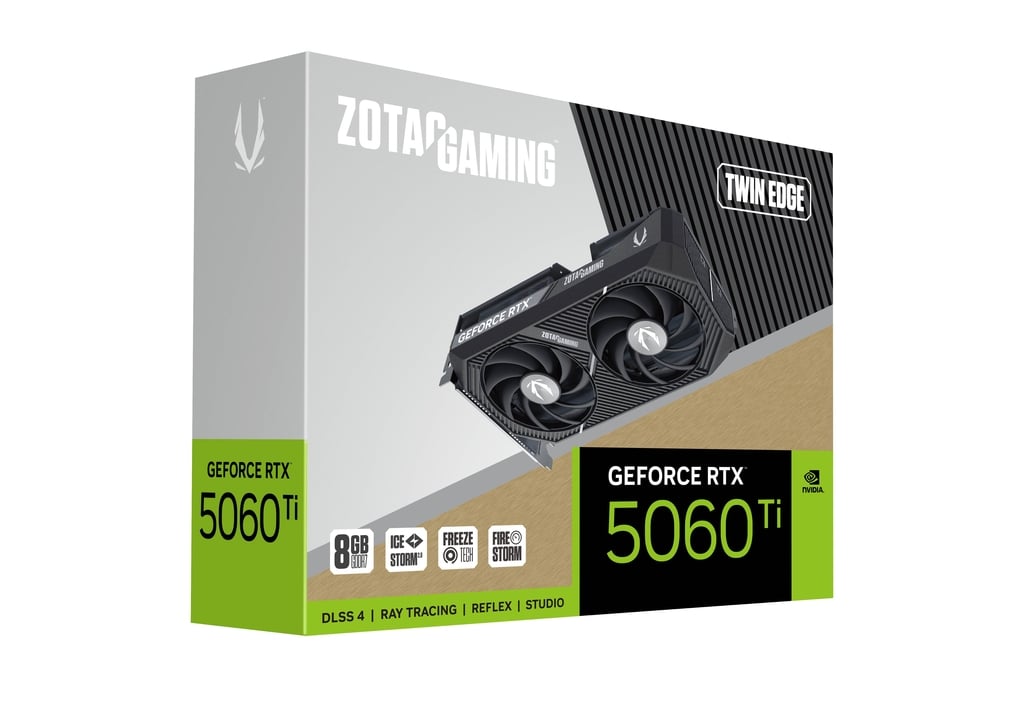 ZOTAC Gaming GeForce RTX 5060 Ti 8GB Twin Edge GDDR7 128-Bit Dual Fan Graphics Card (ZT-B50610E-10M) - Image 2