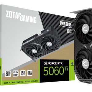 ZOTAC Gaming GeForce RTX 5060 Ti 8GB Twin Edge OC GDDR7 128-Bit Dual Fan Graphics Card (ZT-B50610H-10M)