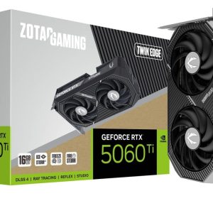 ZOTAC Gaming GeForce RTX 5060 Ti 16GB Twin Edge GDDR7 128-Bit Dual Fan Graphics Card (ZT-B50620E-10M)