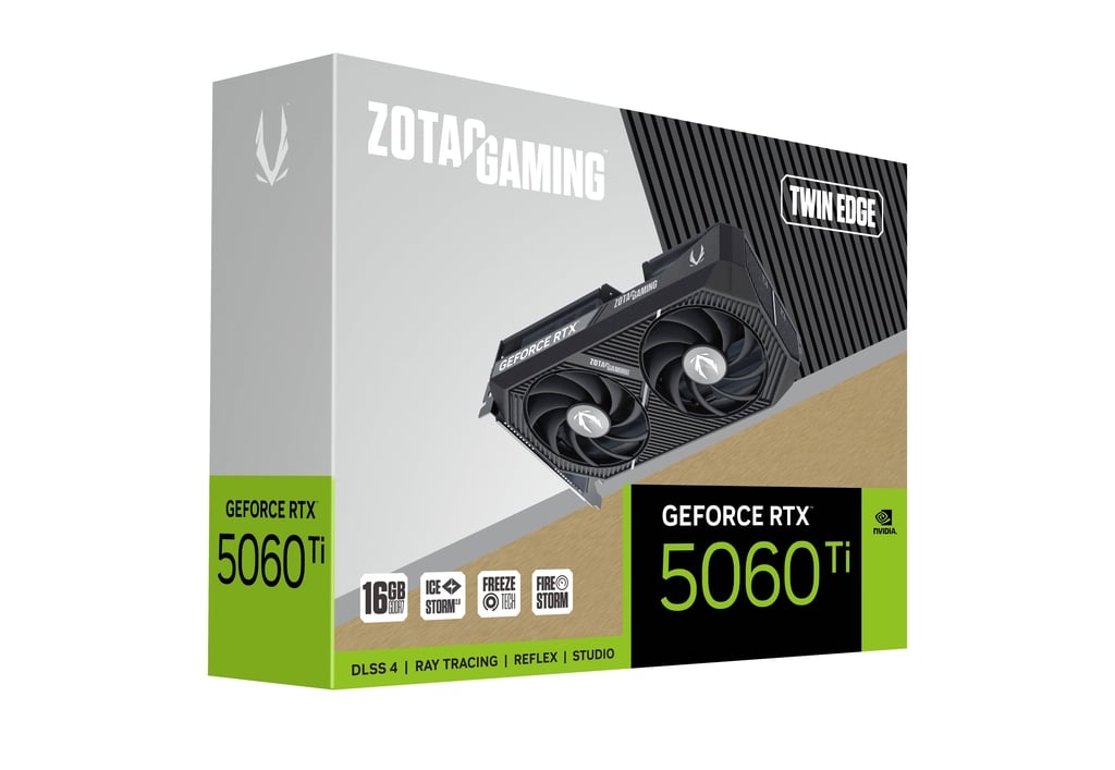 ZOTAC Gaming GeForce RTX 5060 Ti 16GB Twin Edge GDDR7 128-Bit Dual Fan Graphics Card (ZT-B50620E-10M) - Image 2
