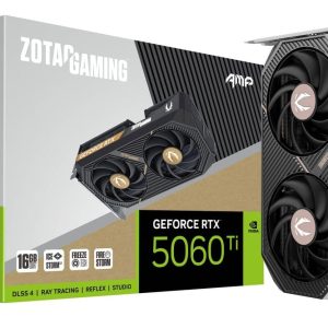 ZOTAC Gaming GeForce RTX 5060 Ti 16GB AMP GDDR7 128-Bit Dual Fan Graphics Card (ZT-B50620F-10M)