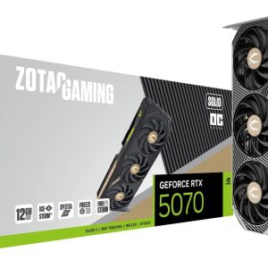 ZOTAC Gaming GeForce RTX 5070 SOLID OC 12GB GDDR7 192-Bit Triple Fan Graphics Card (ZT-B50700J-10P)