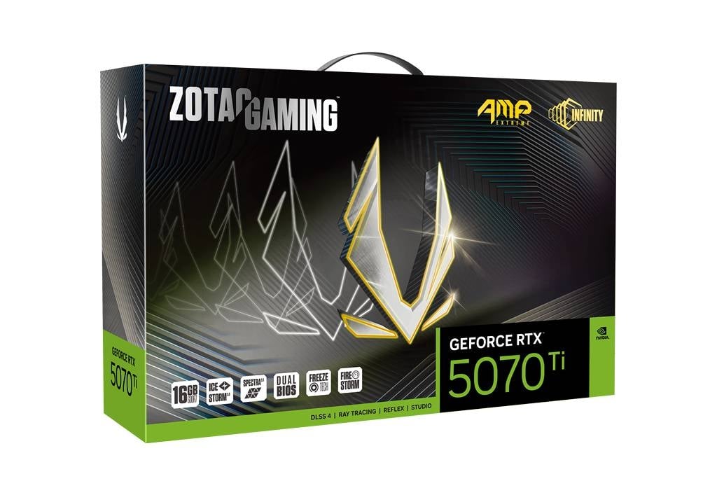 Zotac Gaming GeForce RTX 5070 Ti AMP Extreme INFINITY 16GB GDDR7 256-Bit Triple Fan Graphics Card (ZT-B50710B-10P) - Image 2