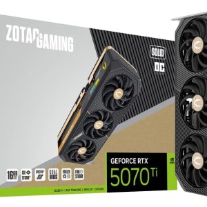 Zotac Gaming GeForce RTX 5070 Ti SOLID OC 16GB GDDR7 256-Bit Triple Fan Graphics Card (ZT-B50710J-10P)