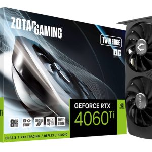Zotac Gaming GeForce RTX 4060 Ti 8GB Twin Edge OC GDDR6 128-Bit Dual Fan Graphics Card (ZT-D40610H-10M)